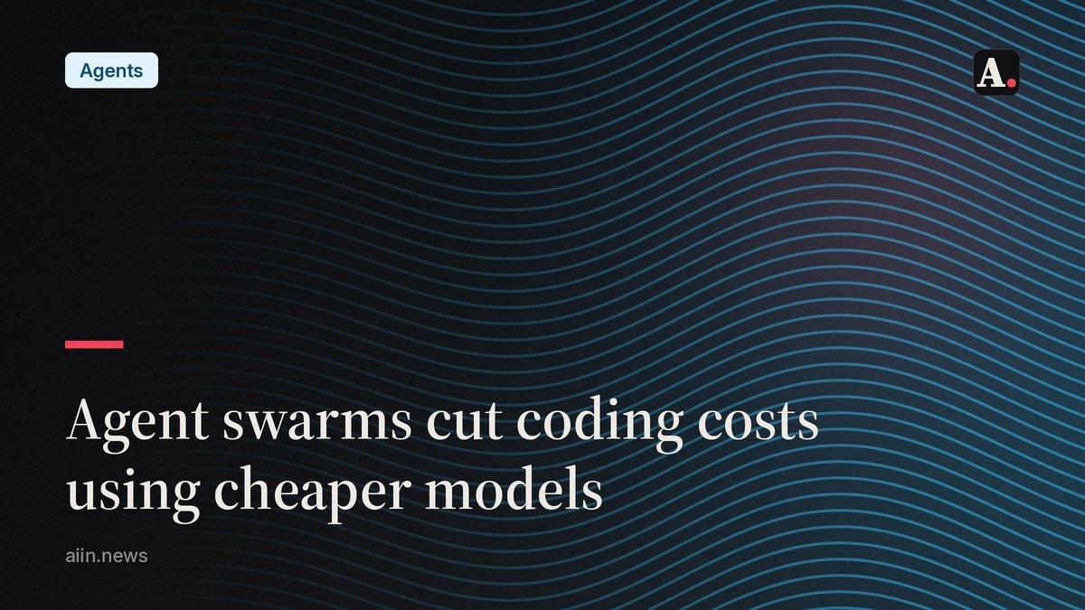 Agent swarms unlock cheaper models for complex coding tasks